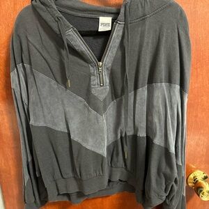 PINK Victoria's Secret Charcoal Zip-Up Hoodie